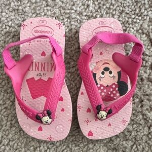 Havaianas Kids Pink Minnie Mouse Flip Flops